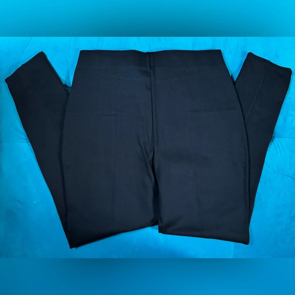 Zara black military equestrian style leggings pants Skinny Stretch - Picture 2 of 5